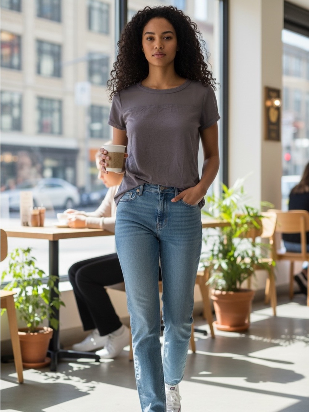 H&M Sheer Flowy Blouse